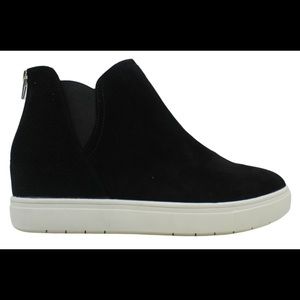 INC International Concepts Womens Tayla Suede Hight Top Zipper, Black, SZ 10